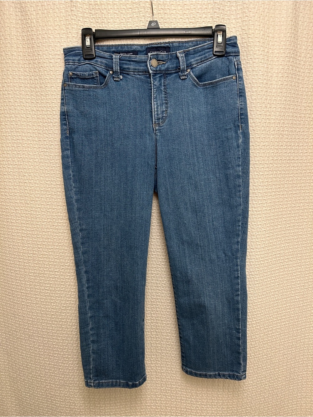 Charter Club Dark Blue Cropped Straight Jeans